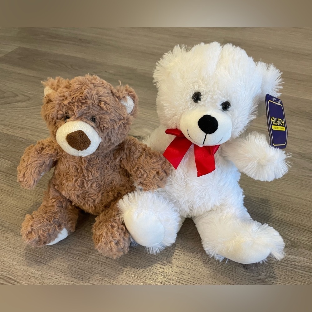 Two Cute Stuffed Bears. One Kellytoy NWT.
